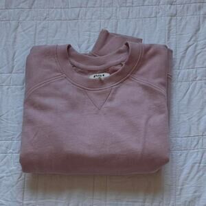 New Pact XL 100% organic cotton womens Pink pale mauve downtime crewneck sweater